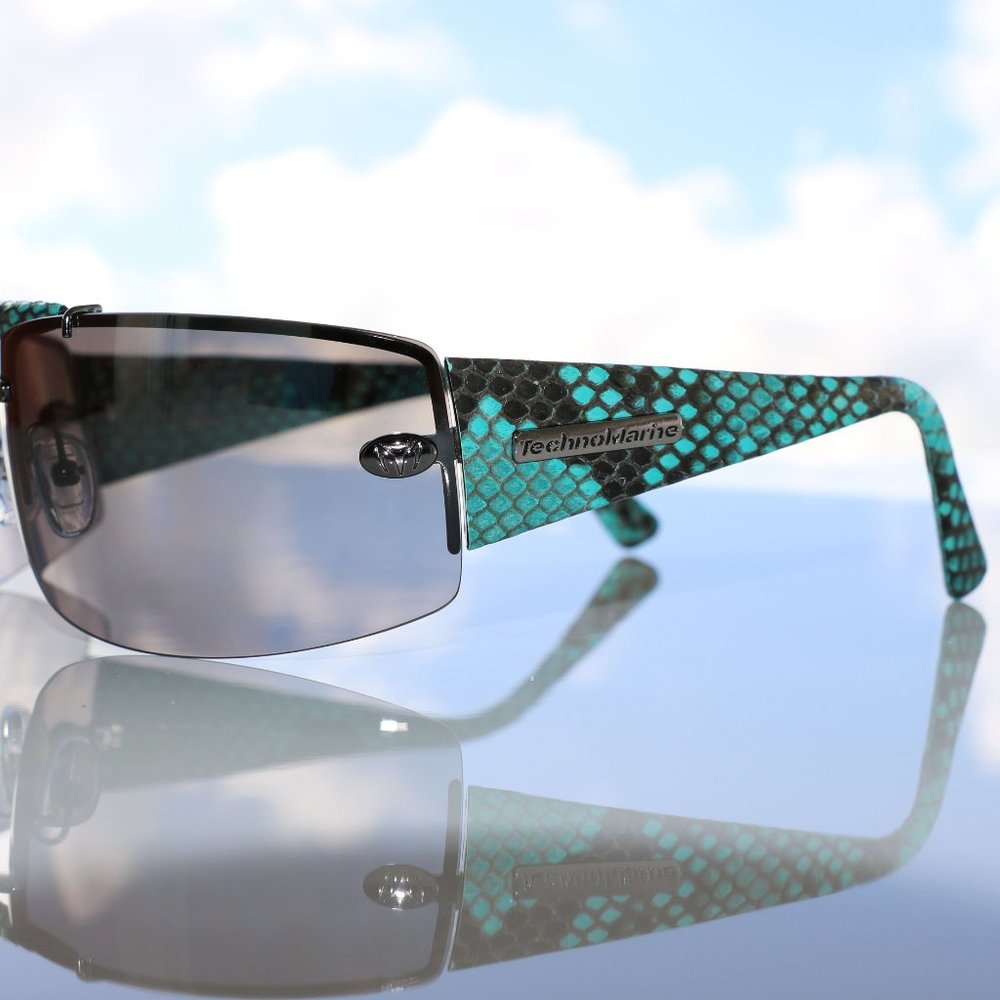 TechnoMarine Python Sunglasses in Turquoise